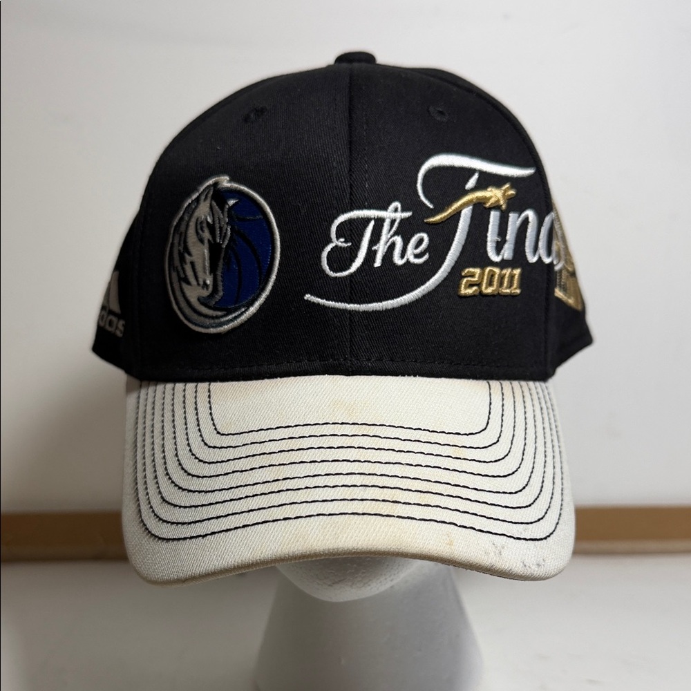 Adidas Black and White Finals Cap with Gold Details